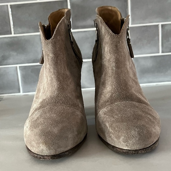 Rag & Bone Margot Suede Ankle Boots Beige Womens size Euro 38 US 7.5 Western - Picture 4 of 12